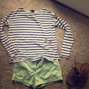 JCREW striped long sleeve shirt